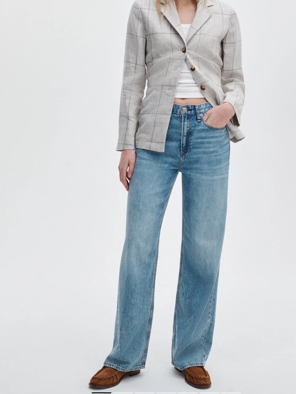 NWT Rag & Bone The Logan mid-rise wide leg Jean Audrey sz 29 $275